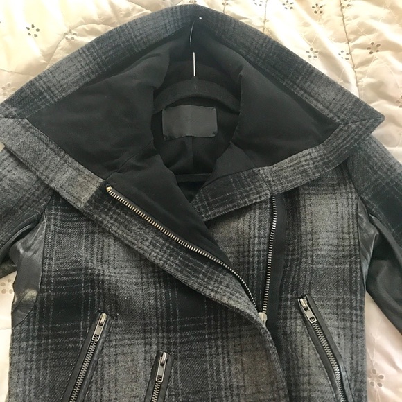 A.L.C moto-style plaid wool coat - Picture 6 of 6